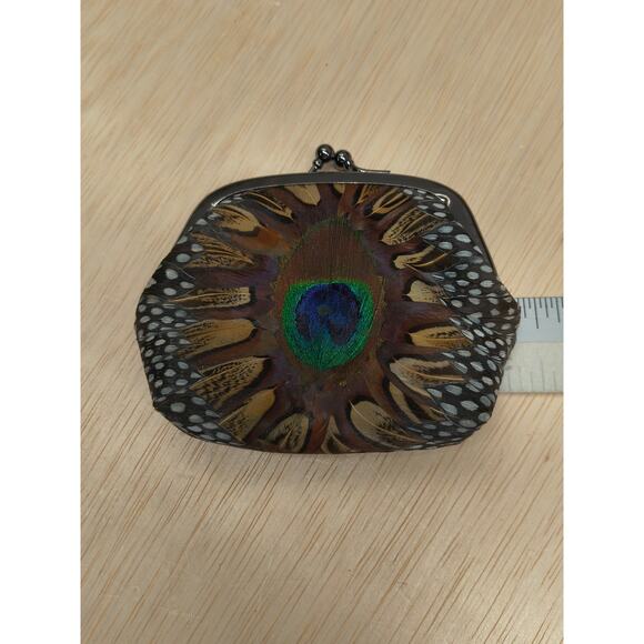 Vintage Lee Sands Hawaii Genuine Pheasant  Handbag Purse & Coin Purse - Picture 12 of 16